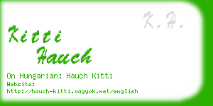 kitti hauch business card